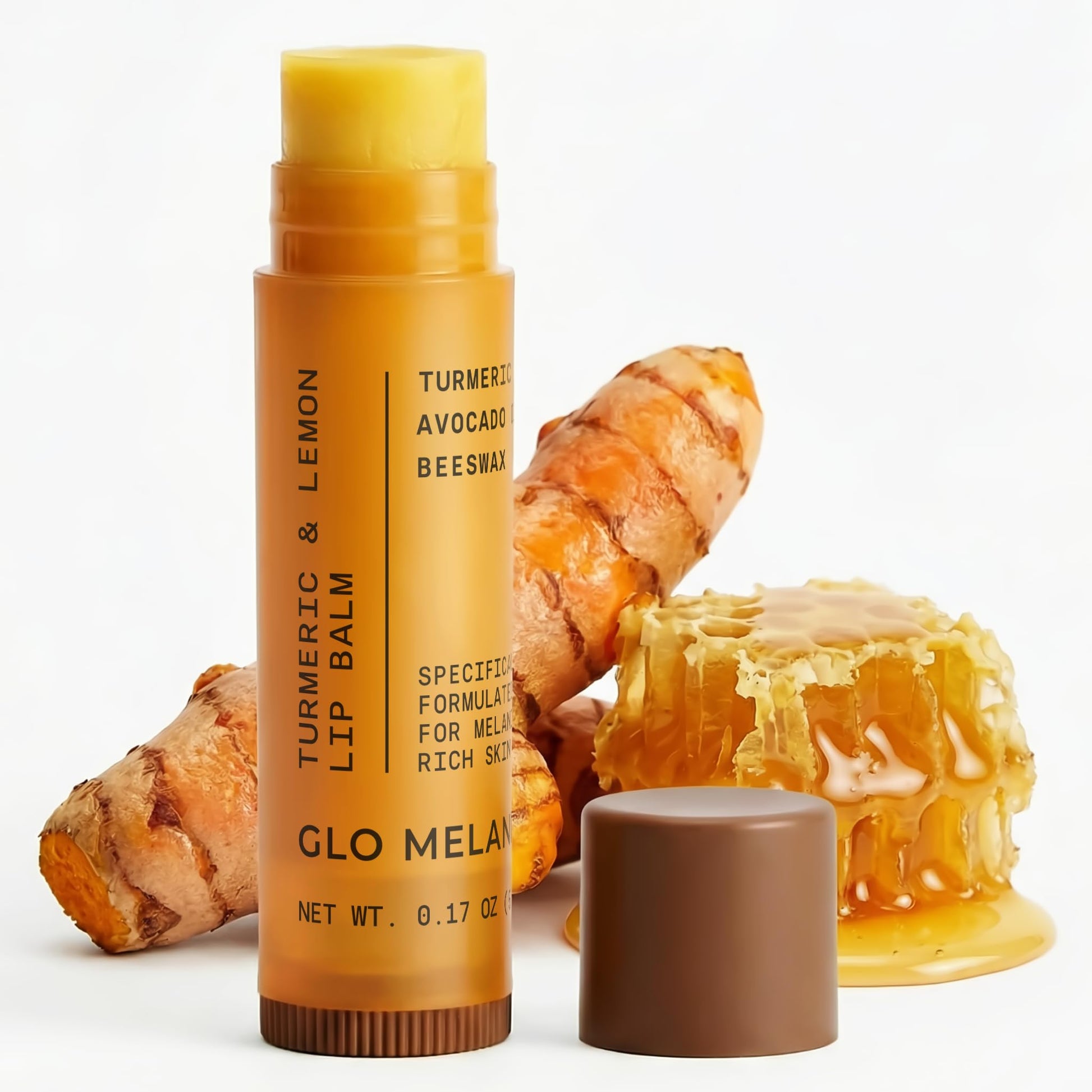 Glo Melanin All Natural Lemon and Turmeric Lip Balm - Natural Lip Balm Illuminate Your Smile - PrimeBioHealth - canada supplements
