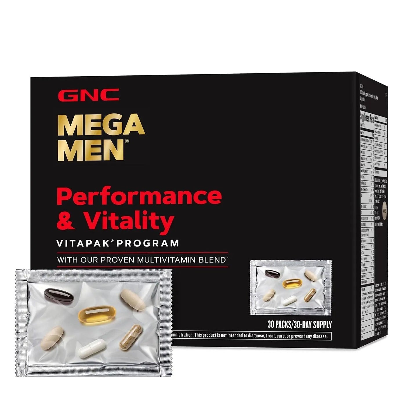 GNC Mega Men Performance and Vitality Vitapak Program, Convenient Complete Nutrition, 5 Products in 1 Packet, Circulation - PrimeBioHealth - canada supplements