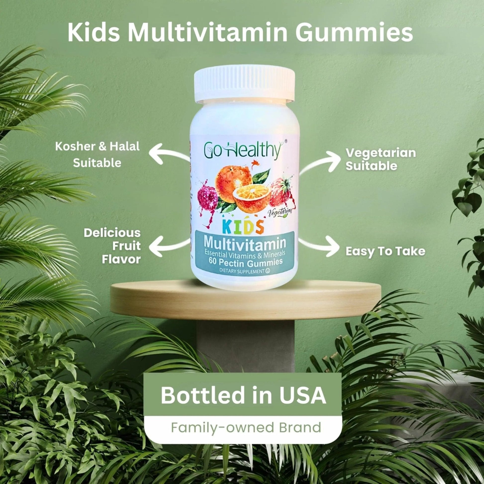 Go Healthy Kids Multivitamin Gummies, Immune Support, Kids Vitamin Gummies, Kosher Kid Vitamin, Halal - PrimeBioHealth - canada supplements