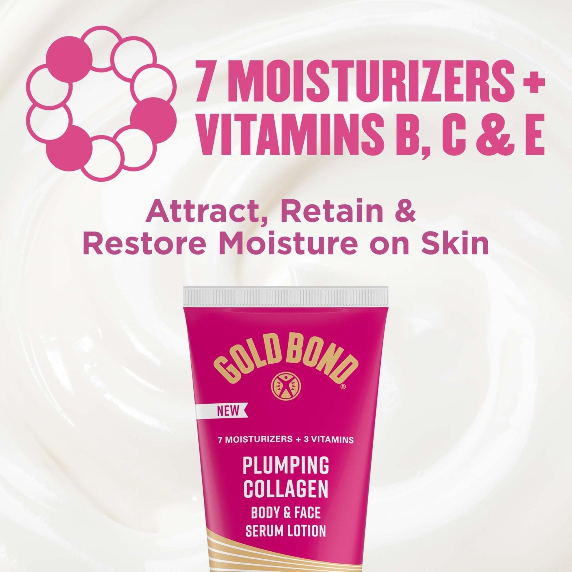Gold Bond Plumping Collagen Body & Face Serum Lotion, Lightweight Hydrating Moisturizer with Collagen Peptide Complex - PrimeBioHealth - canada supplements