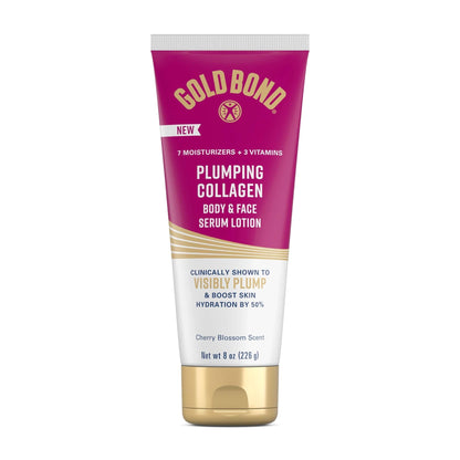 Gold Bond Plumping Collagen Body & Face Serum Lotion, Lightweight Hydrating Moisturizer with Collagen Peptide Complex - PrimeBioHealth - canada supplements