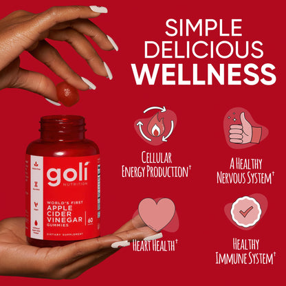 Goli Apple Cider Vinegar Gummies - Worlds First ACV Gummy with Vitamin B12, Beetroot & Pomegranate - PrimeBioHealth - canada supplements