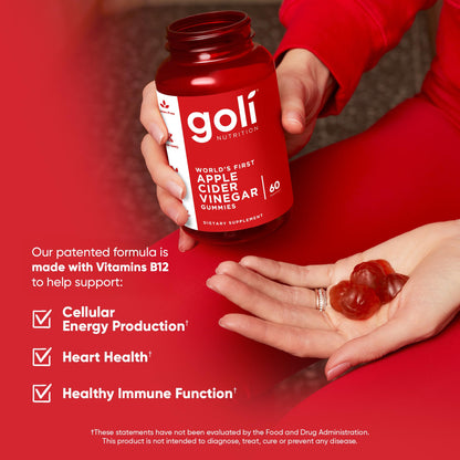 Goli Apple Cider Vinegar Gummies - Worlds First ACV Gummy with Vitamin B12, Beetroot & Pomegranate - PrimeBioHealth - canada supplements