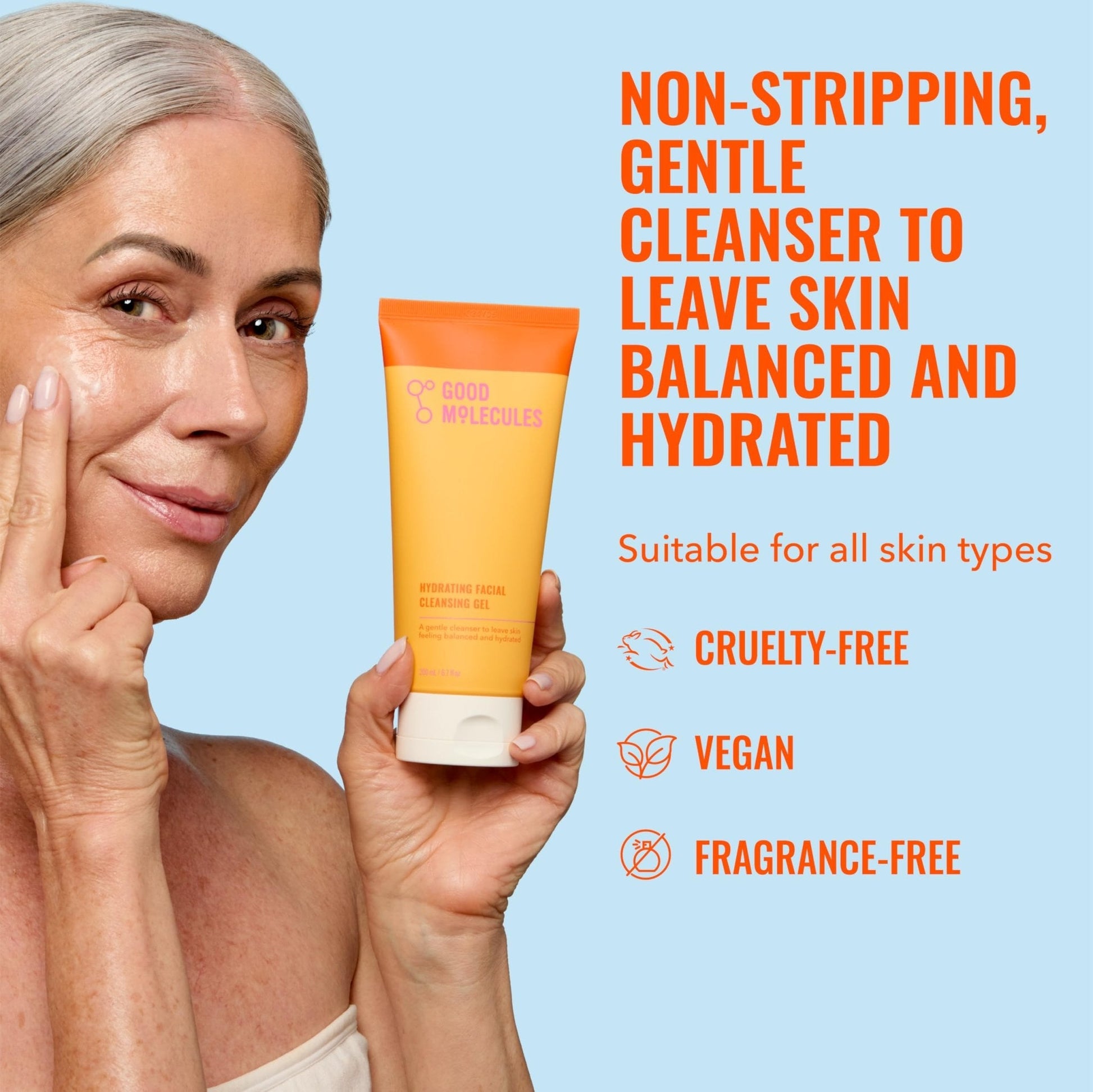 Good Molecules Hydrating Facial Cleansing Gel - Face Wash with Rosewater and Pineapple Extracts to Brighten, Cleanse, and Moisturize - Facial Cleanser, Skin Care - PrimeBioHealth - canada supplements