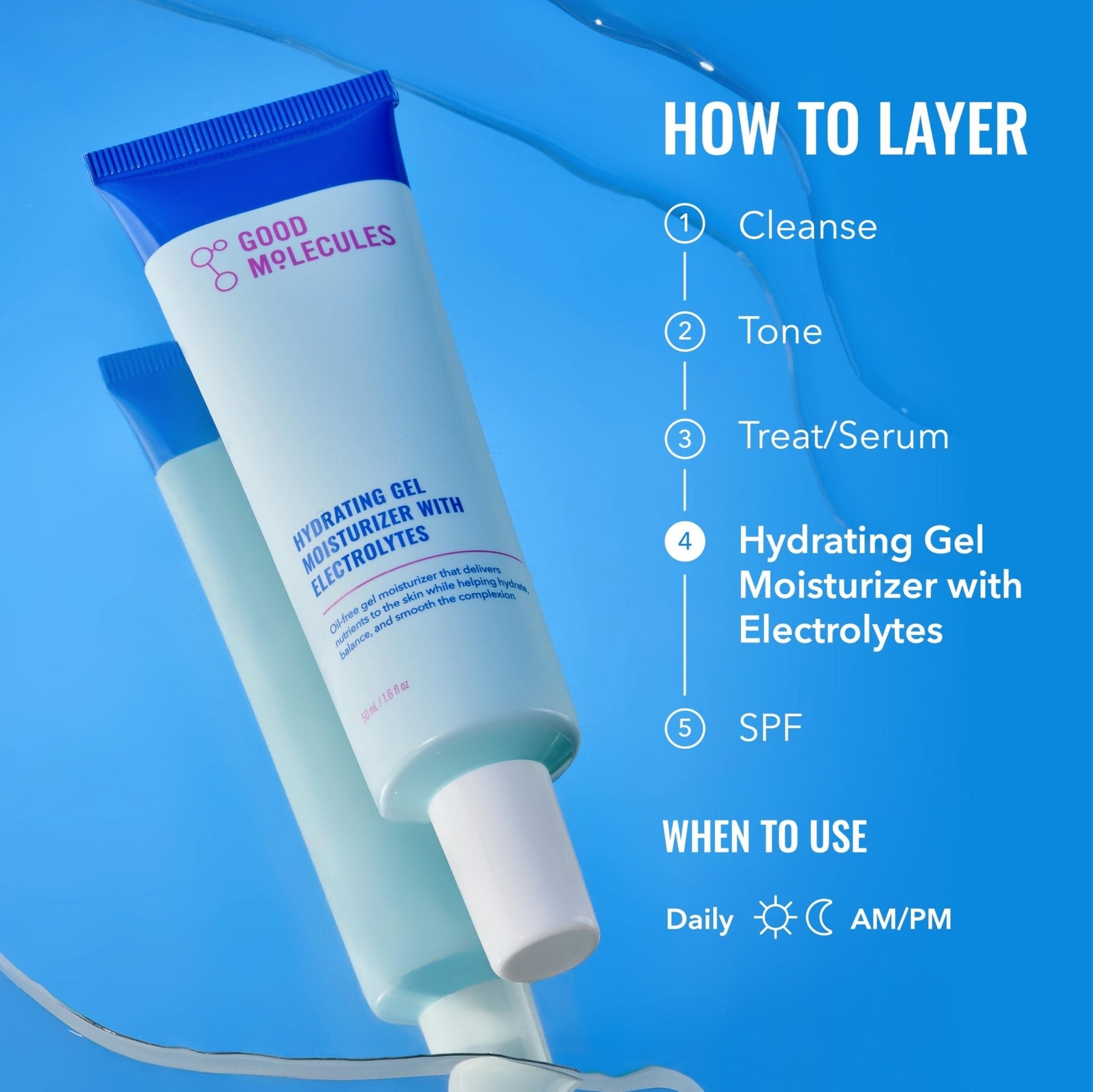 Good Molecules Hydrating Gel Moisturizer – Lightweight Water-Based Gel, Fast-Absorbing Oil-Free Moisturizer for Oily - PrimeBioHealth - canada supplements