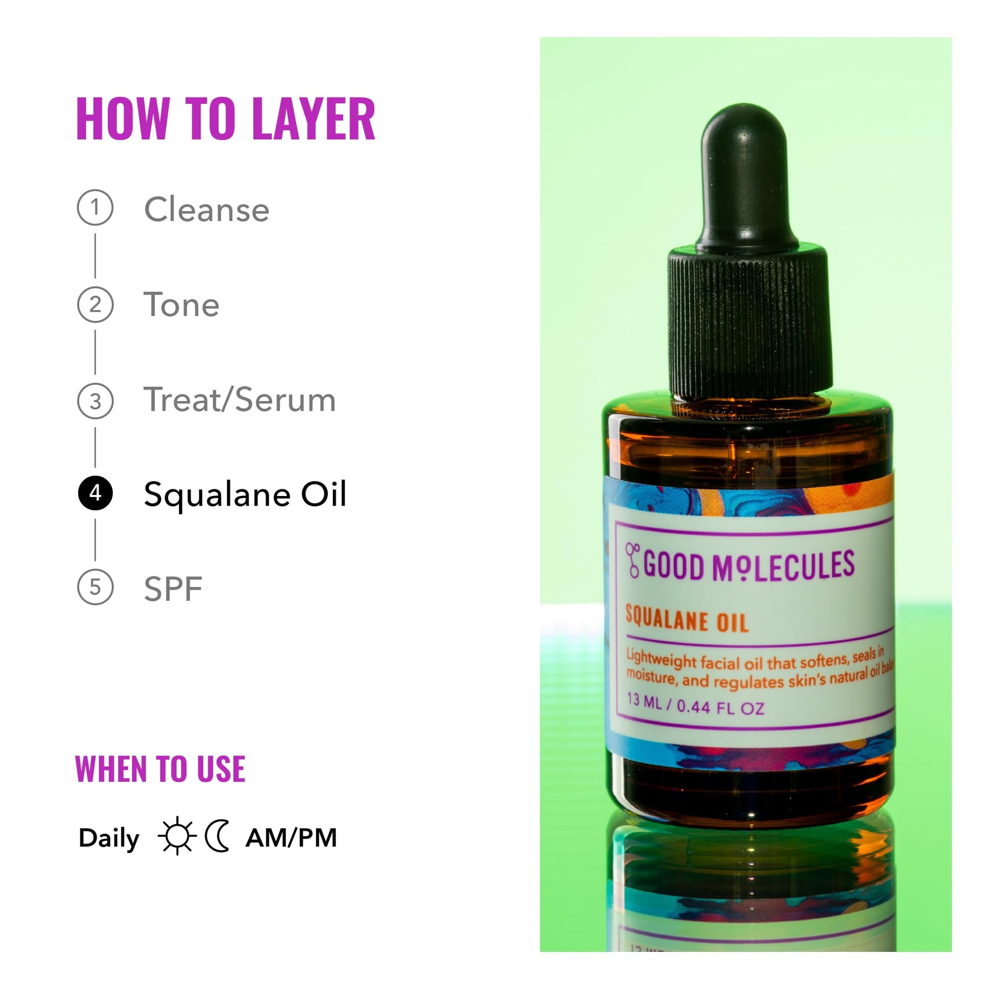 Good Molecules Squalane Oil - 100% Natural Squalane Oil Non-Greasy Moisturizer for Face, Skin, and Hair - Skin Firming - PrimeBioHealth - canada supplements