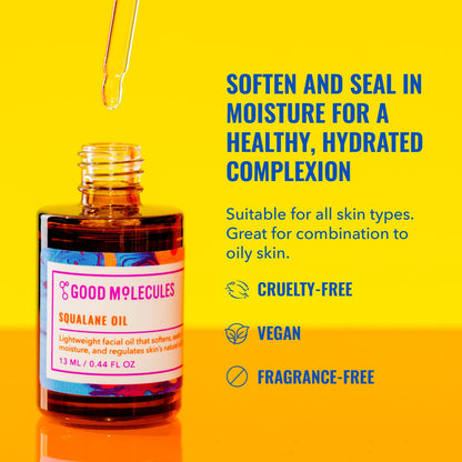 Good Molecules Squalane Oil - 100% Natural Squalane Oil Non-Greasy Moisturizer for Face, Skin, and Hair - Skin Firming - PrimeBioHealth - canada supplements
