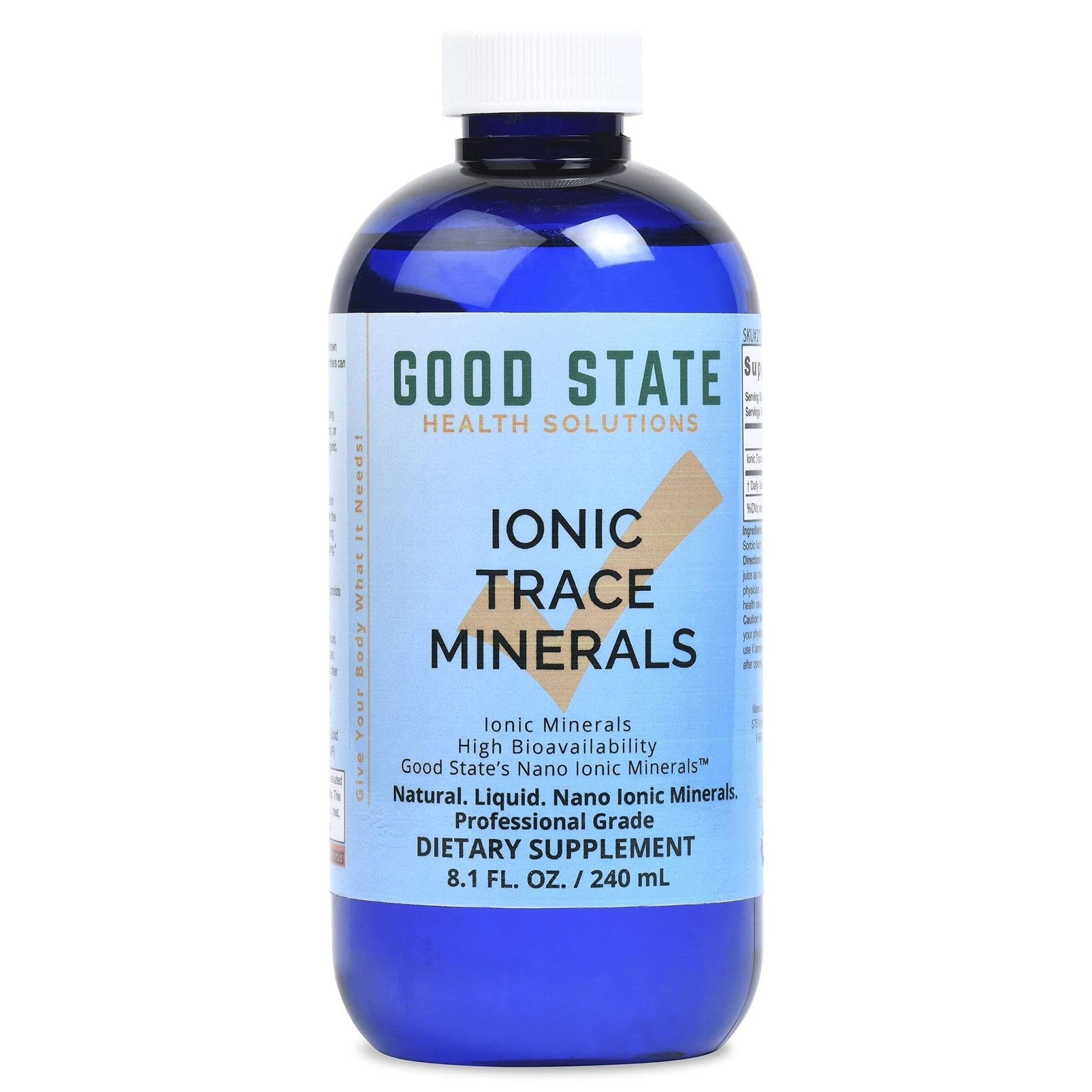 Good State Liquid Ionic Trace Minerals (96 servings at 125 mg - 8 fl oz) - PrimeBioHealth - canada supplements