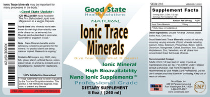 Good State Liquid Ionic Trace Minerals (96 servings at 125 mg - 8 fl oz) - PrimeBioHealth - canada supplements