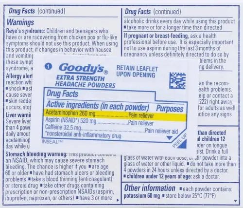 Goody's Extra Strength Powders | Fast Pain Relief | Aspirin & Caffeine | 24 Count - PrimeBioHealth - canada supplements