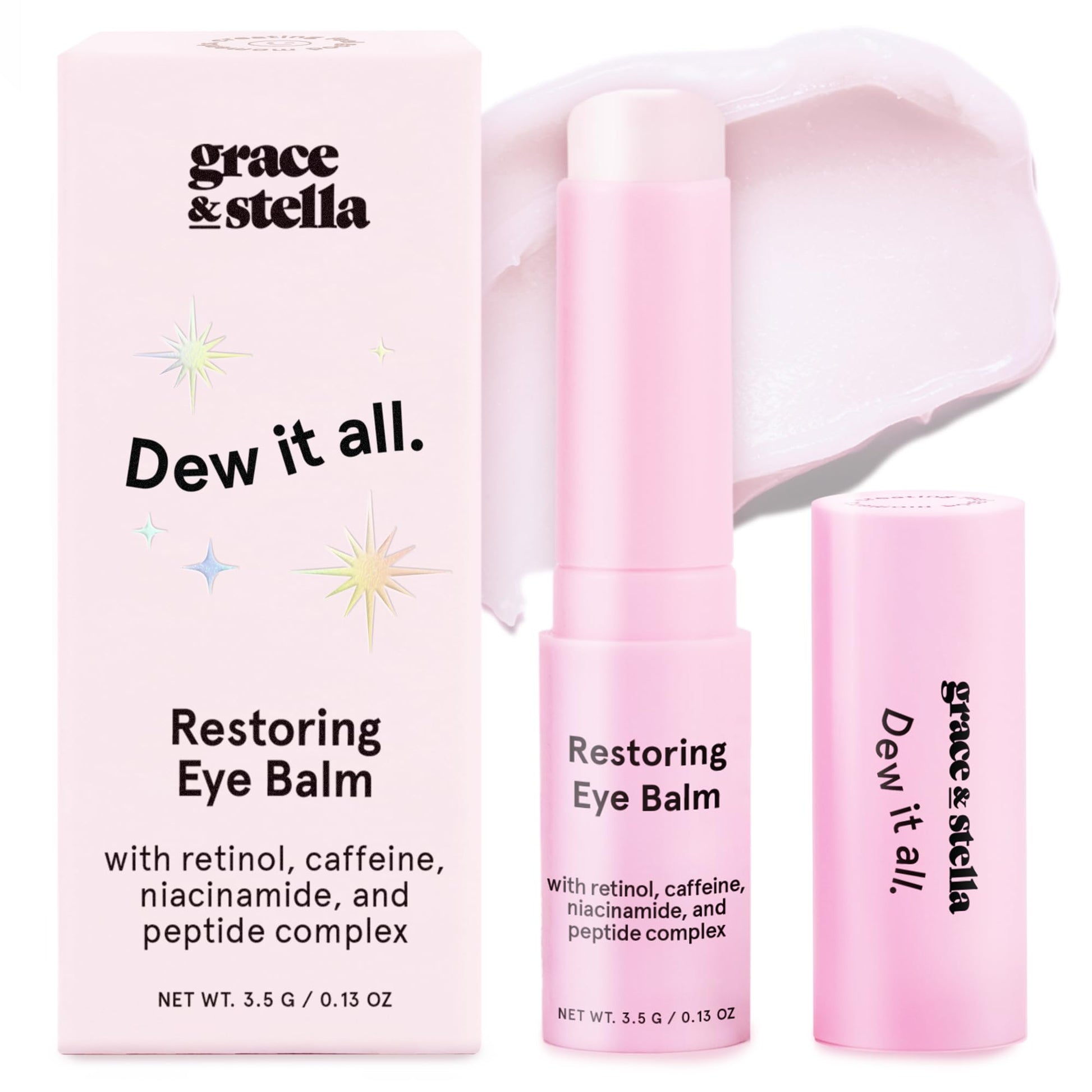 grace & stella Under Eye Brightener Balm Stick - Travel Size Toiletries - Retinol & Caffeine Eye Cream - PrimeBioHealth - canada supplements