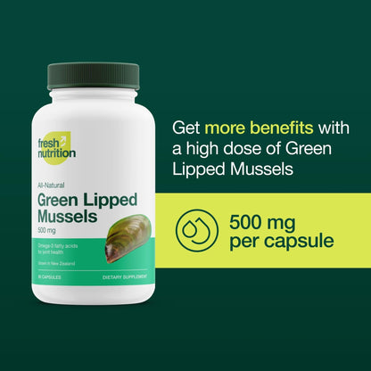 Green Lipped Mussel Capsules - Strongest DNA Verified from New Zealand - Perna Canaliculus Omega Supplement - May Promote Healthy Joints - 90 Capsules - PrimeBioHealth - canada supplements