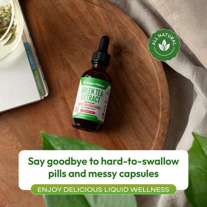 Green Tea 10:1 Extract 50% EGCG - Green Tea Liquid Drops - Vegan, 4X More Powerful Than Pills & Capsules - 2oz Antioxidant & Immune Supplement - PrimeBioHealth - canada supplements