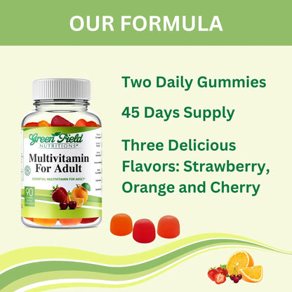 Greenfield Nutritions Halal Multivitamins for Adults | 90 Halal Vitamins for Women & Men | All Essential Gelatin Free Halal Gummy Vitamin, Mineral - PrimeBioHealth - canada supplements