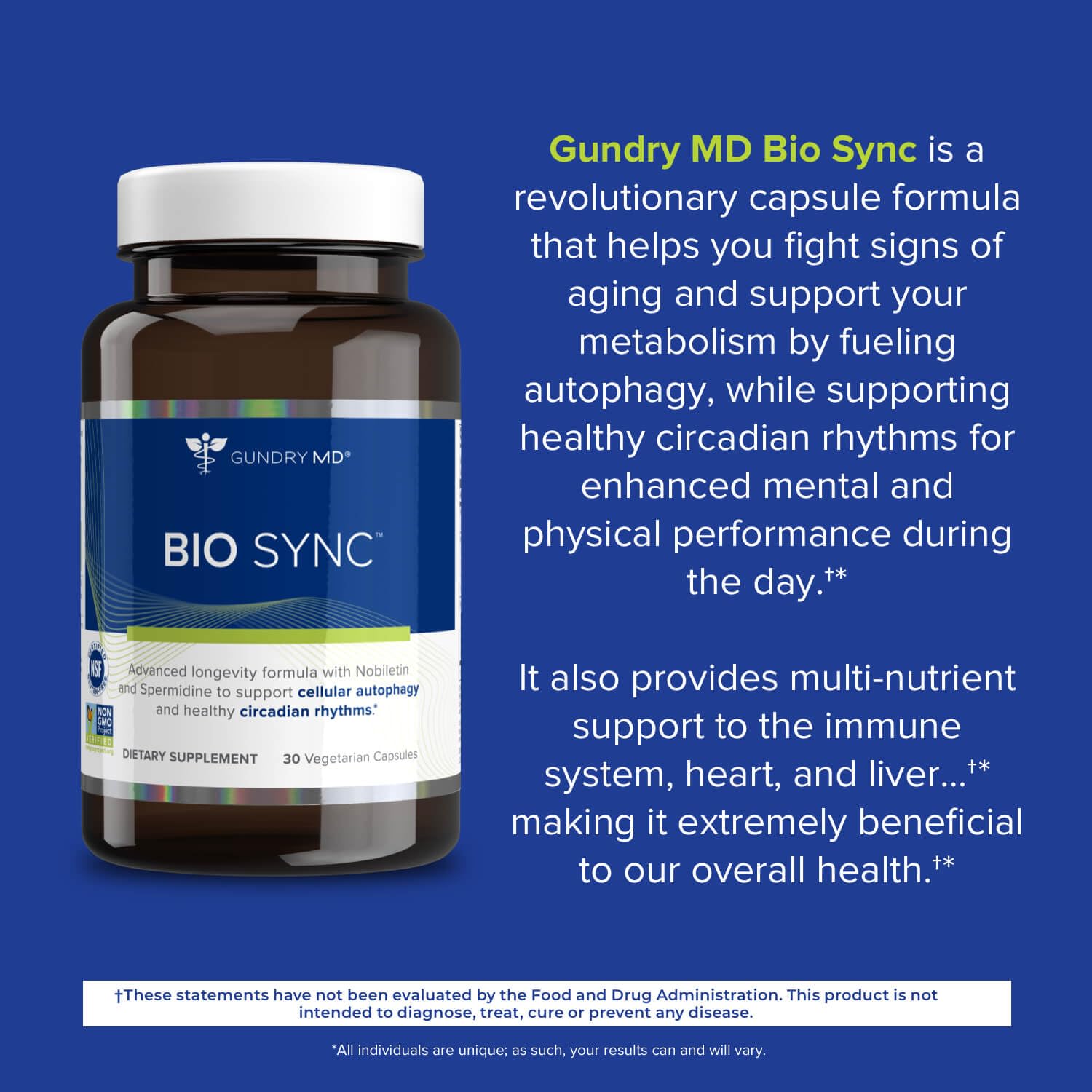 Gundry MD® Bio Sync Supplement for Daytime Energy, Supports Focus and Memory†* - (30 Capsules) - PrimeBioHealth - canada supplements