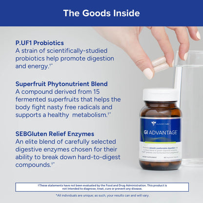 Gundry MD GI Advantage Gut Supplement with Probiotics, Digestive Enzymes, and Superfruit Extracts for Strong Metabolism, Energy, Digestion, - PrimeBioHealth - canada supplements