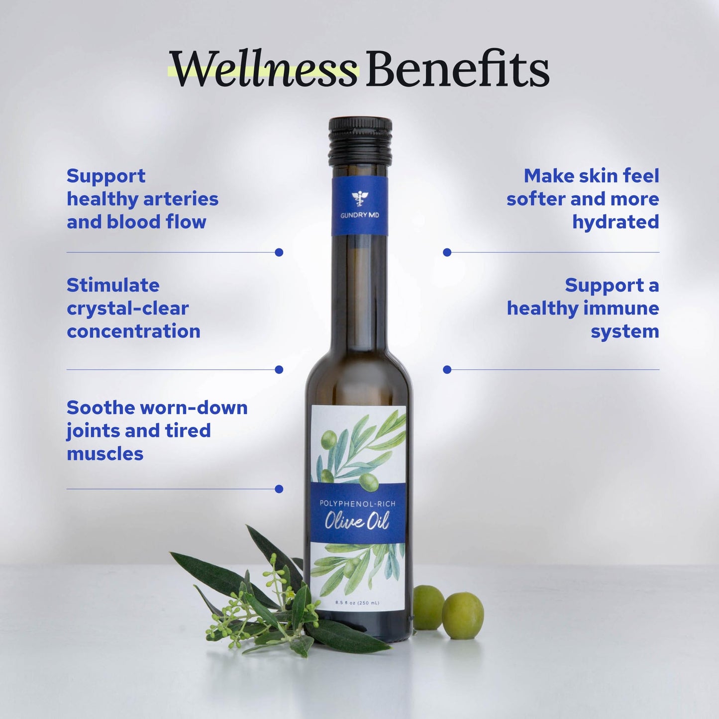 Gundry MD® Organic Extra Virgin First Cold Press Moroccan Polyphenol Rich Olive Oil (Olive Oil) (1) - PrimeBioHealth - canada supplements