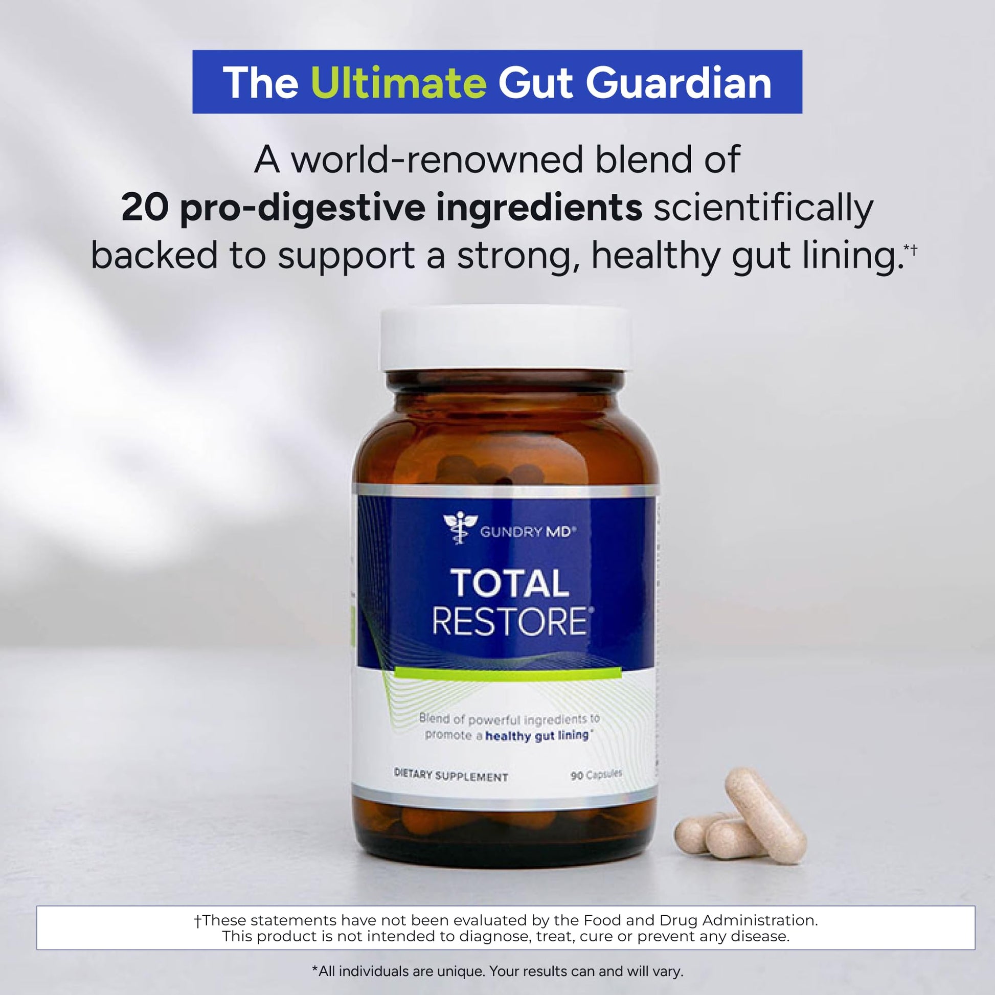 Gundry MD Total Restore Gut Lining Support, Digestive Supplement for Gastrointestinal Wellness, Gut Health Supplement - PrimeBioHealth - canada supplements
