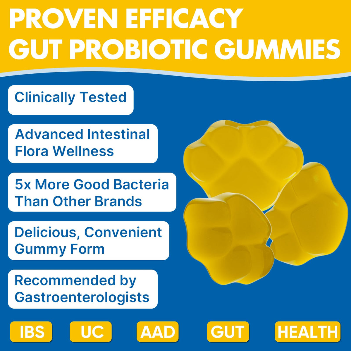 Gut Health & Probiotic Gummies, 112.5 Billion CFU, Sugar Free - 8 Strains + Prebiotics + Herbs - for Digestive, Immune, Diarrhea & Bloating - Gut Health for Women & Men - PrimeBioHealth - canada supplements