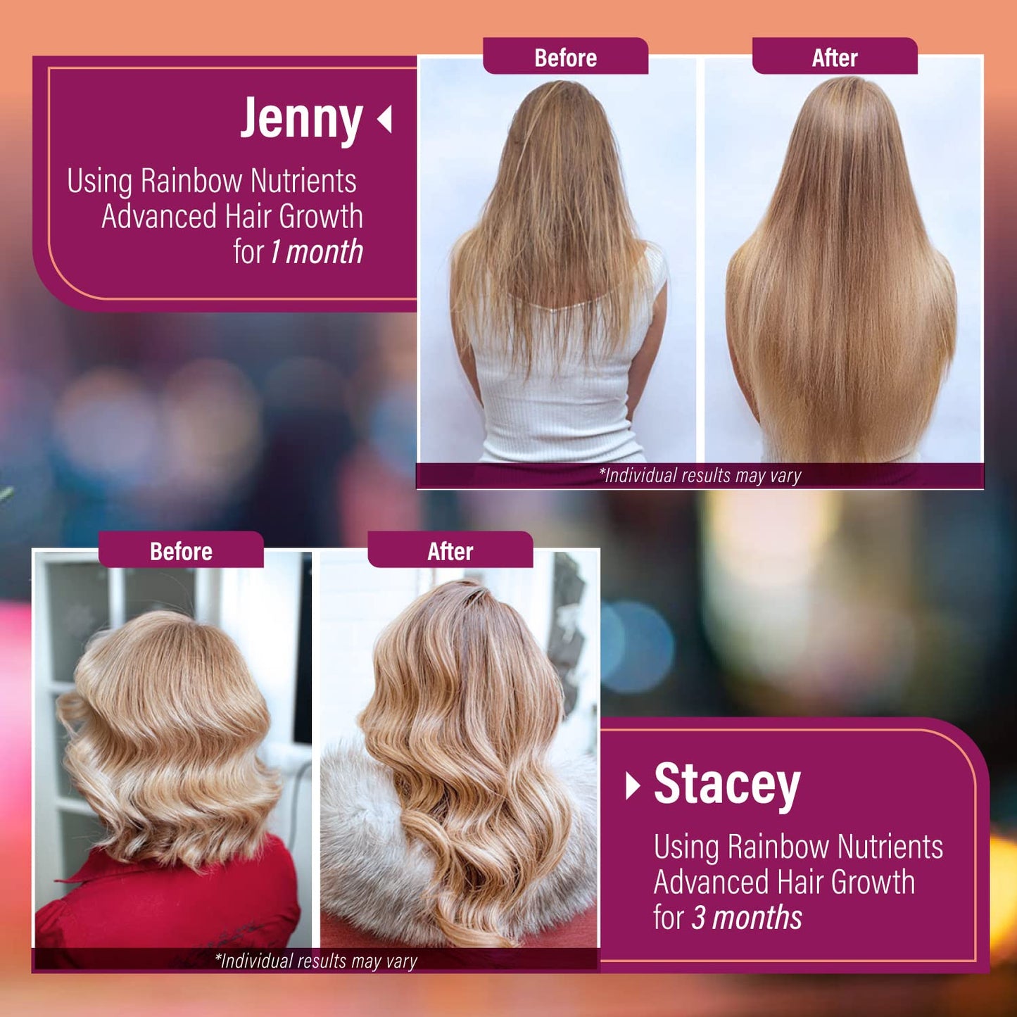Hair Growth Vitamins for Women | Biotin 10,000mcg, Collagen, Patented OptiMSM®, goMCT - PrimeBioHealth - canada supplements