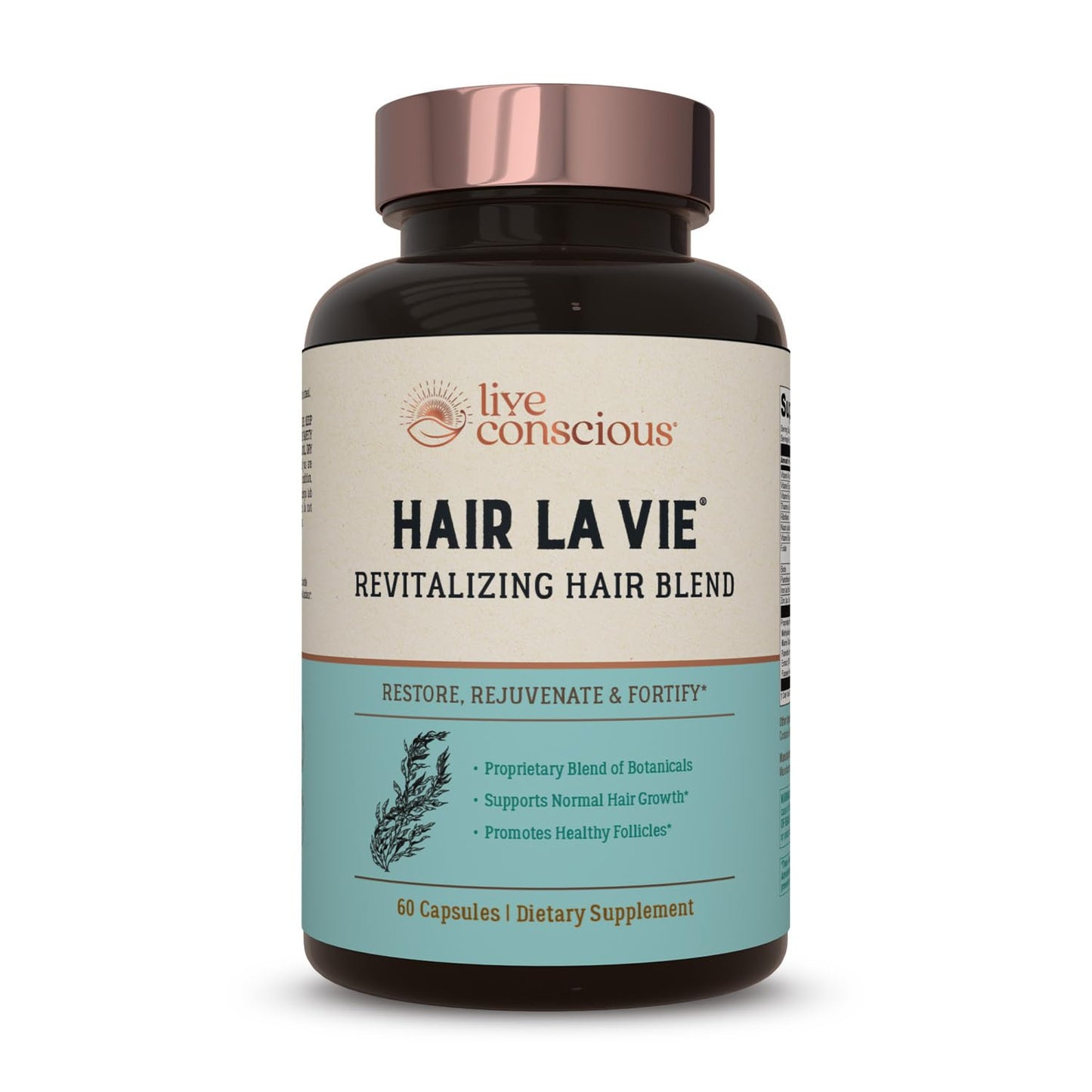 Hair La Vie Live Conscious Revitalizing Blend Hair Growth Vitamins for Women to Support Health of Hair - Supplements w/Biotin, Collagen & Saw Palmetto for Thick, Full Hair - 60 Caps - PrimeBioHealth - canada supplements