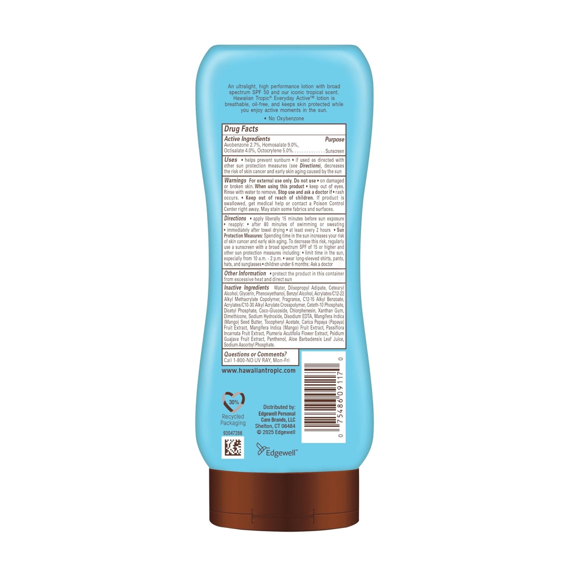 Hawaiian Tropic Everyday Active Sunscreen Lotion, SPF 50 Sunblock, 8 Fl Oz - PrimeBioHealth - canada supplements