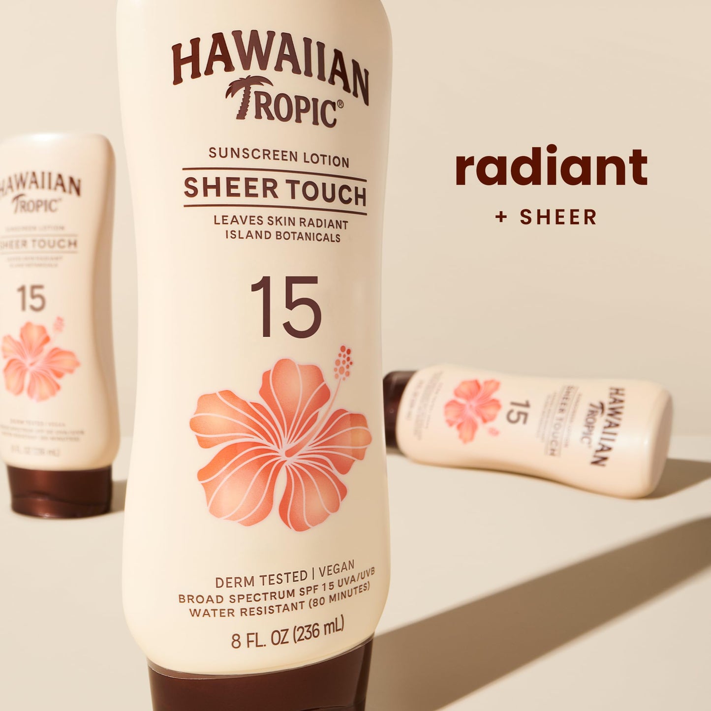 Hawaiian Tropic Sunscreen Sheer Touch Broad Spectrum Sun Care Sunscreen Lotion - SPF 15, 8 Ounce - PrimeBioHealth - canada supplements