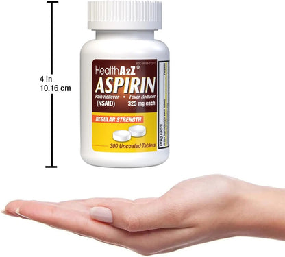 HealthA2Z® Aspirin 325mg | Uncoated Tablets |Original Strength | Pain Reliver | Fever Reducer | Compare to Bayer® Active Ingredients… (300 Counts) - PrimeBioHealth - canada supplements