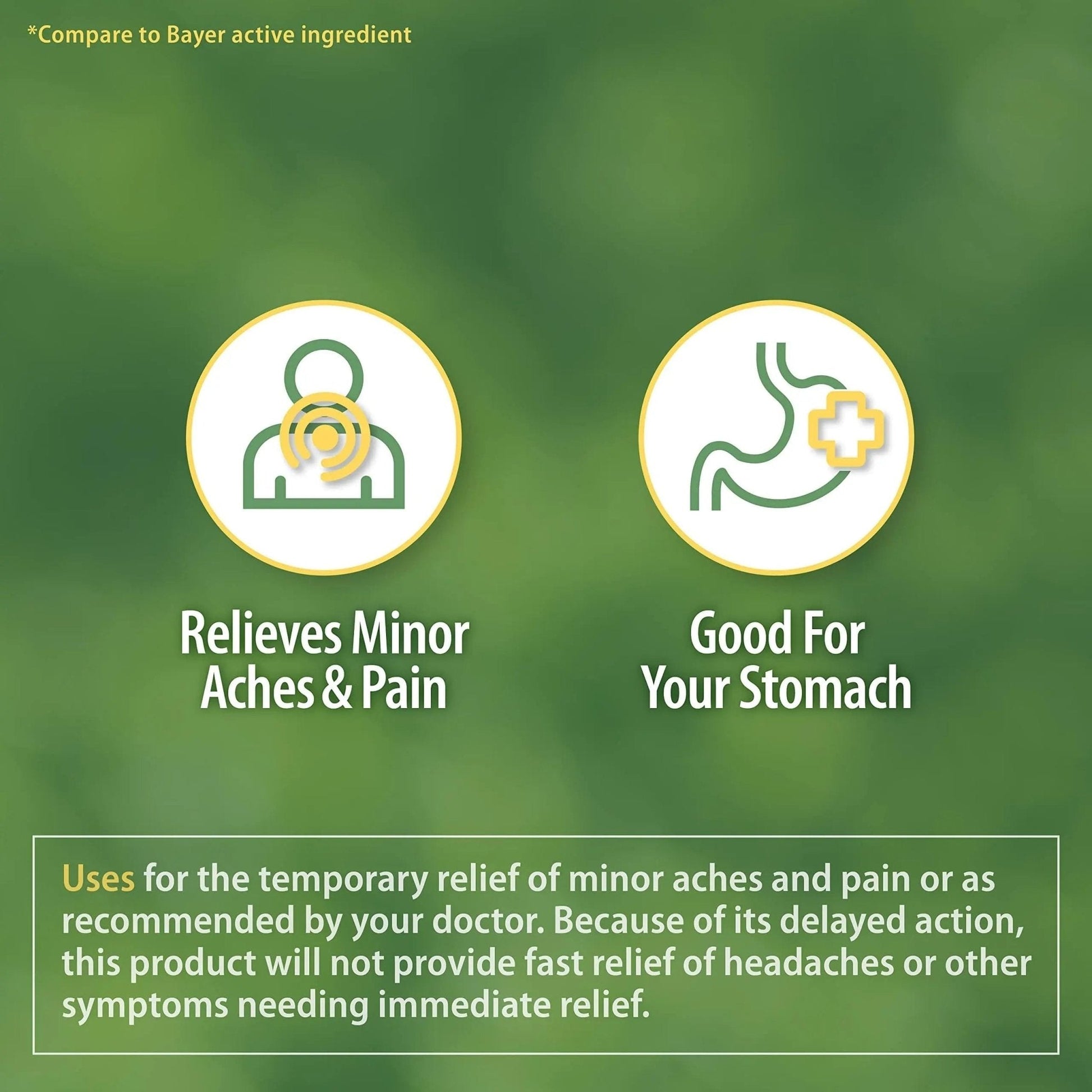 HealthA2Z® Aspirin 81 mg | Low Strength | Enteric Coated | Pain Relief | Reduces Minor Aches Muscle Pain & Cramps | Fever Reducer | Reduces Headache (300 Counts) - PrimeBioHealth - canada supplements