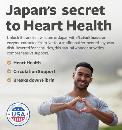 Healths Harmony Nattokinase 2000 FU (Non-GMO) Powerful Nattokinase Supplement Made from Naturally Fermented Soybeans - (4 Month Supply) 120 Vegan Natto Capsules - PrimeBioHealth - canada supplements