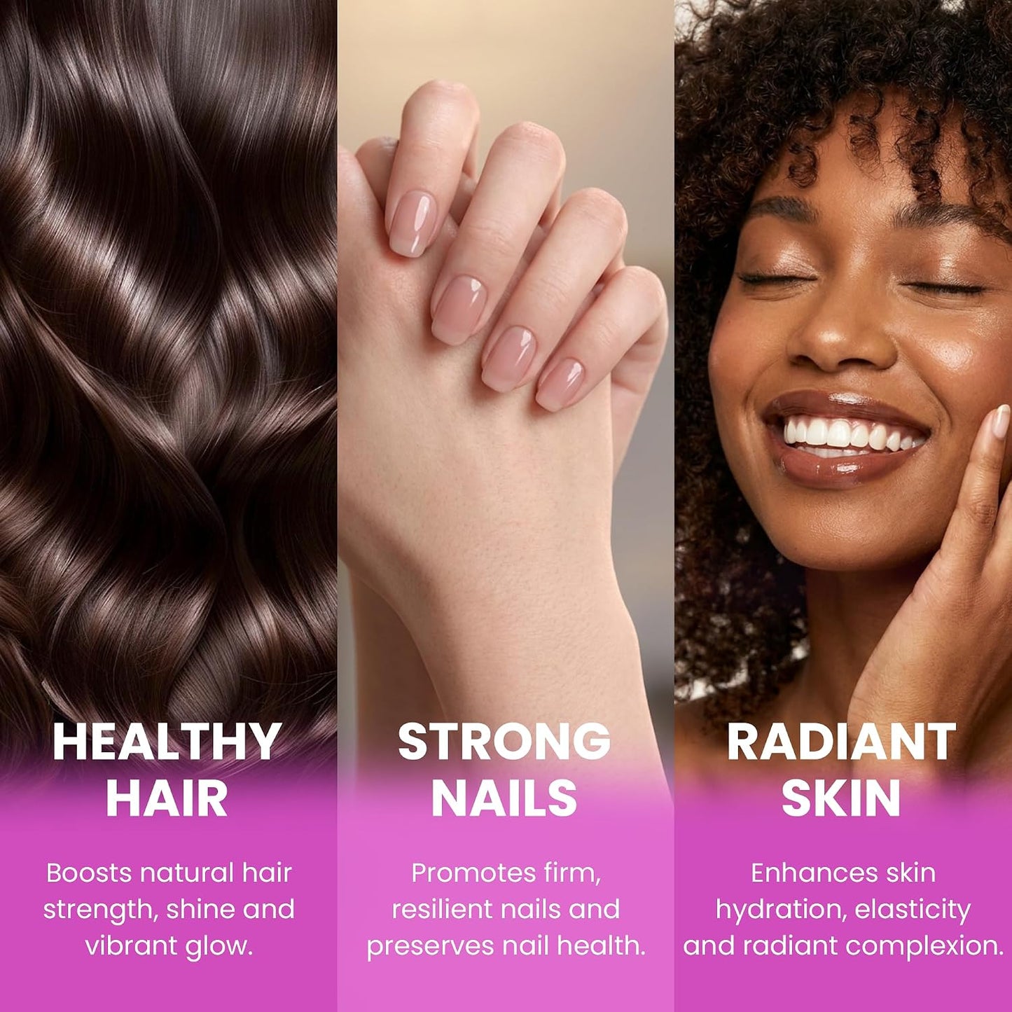 Healthy Hair Skin & Nails Supplement with Vitamin & Zinc – Beauty Wellness Complex for Women & Men – Supports Stronger Nails, Shinier Hair & Radiant Complexion 120 Capsules - PrimeBioHealth - canada supplements
