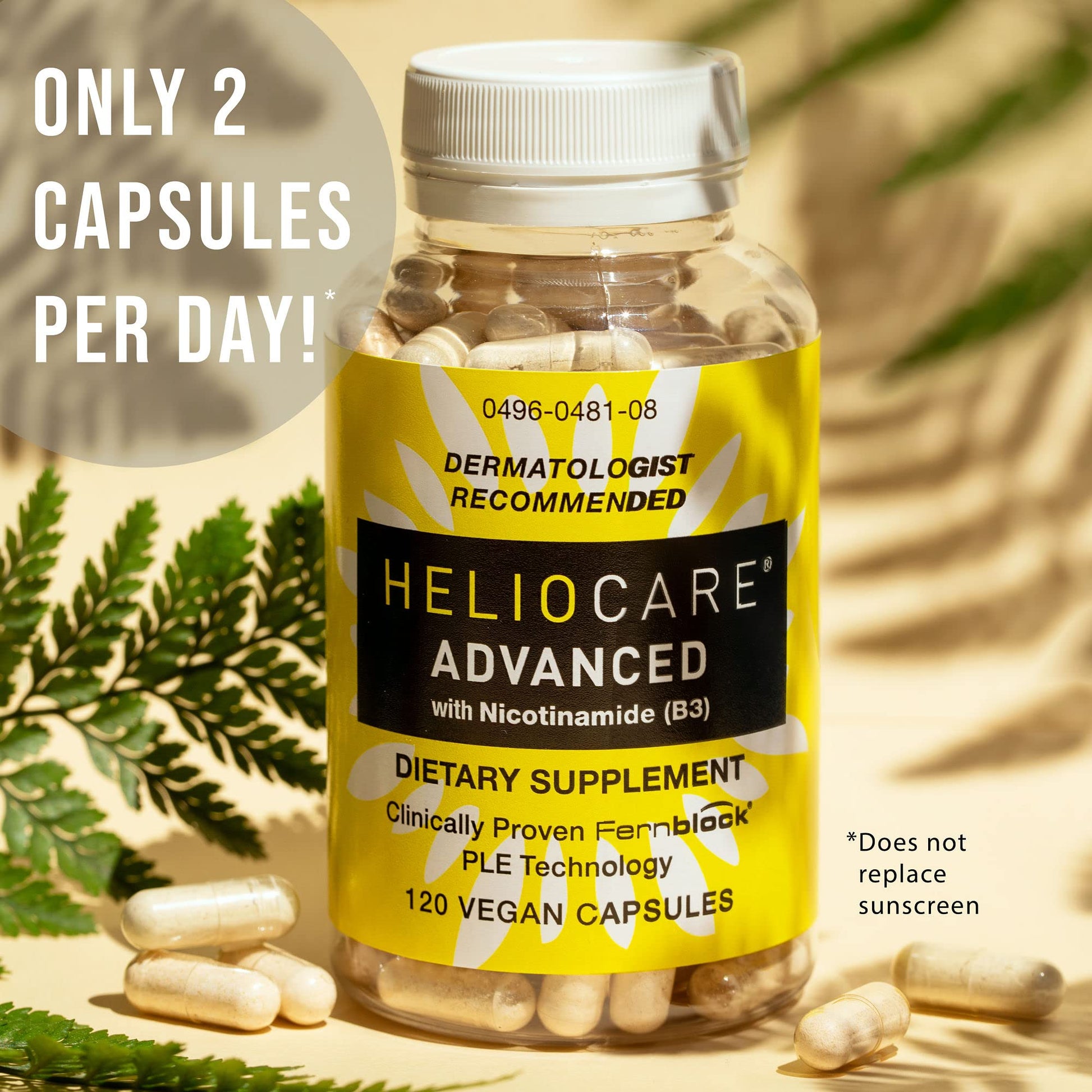 Heliocare Advanced Niacin B3 Supplement: Fernblock PLE Extract 240mg Per Serving - Supports Skin Cell Health W/Antioxidant - PrimeBioHealth - canada supplements