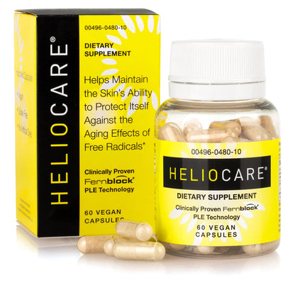 Heliocare Skin Care Dietary Supplement: 240mg Polypodium Leucotomos Extract Pills - Antioxidant Rich Formula with Fernblock - PrimeBioHealth - canada supplements