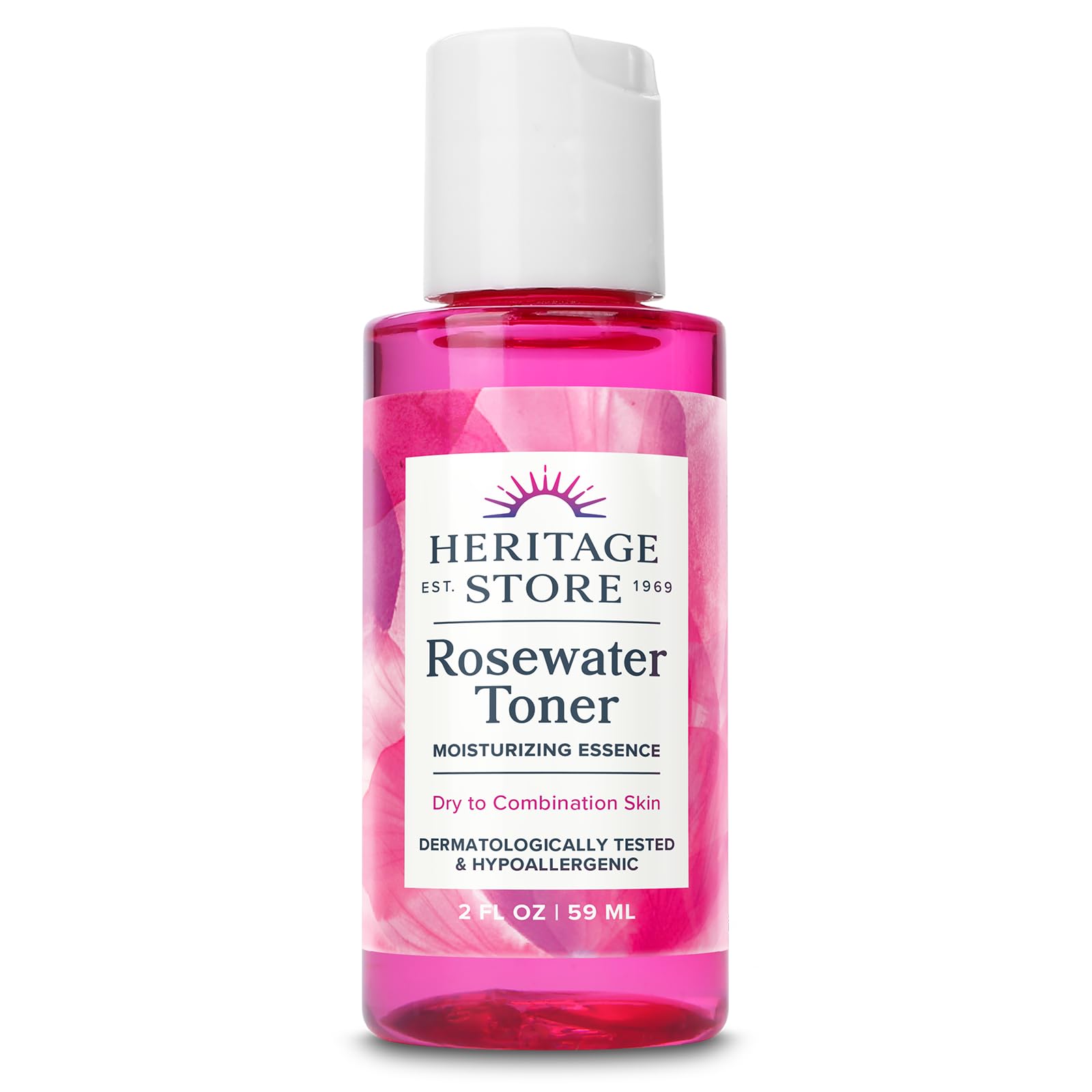 Heritage Store Rosewater Facial Toner with Hyaluronic Acid, Dry to Combination Skin Care, Hydrating Toner Refines Pores & Minimizes the Appearance of Fine Lines & Wrinkles, Alcohol Freeǂ, Vegan, 8oz - PrimeBioHealth - canada supplements