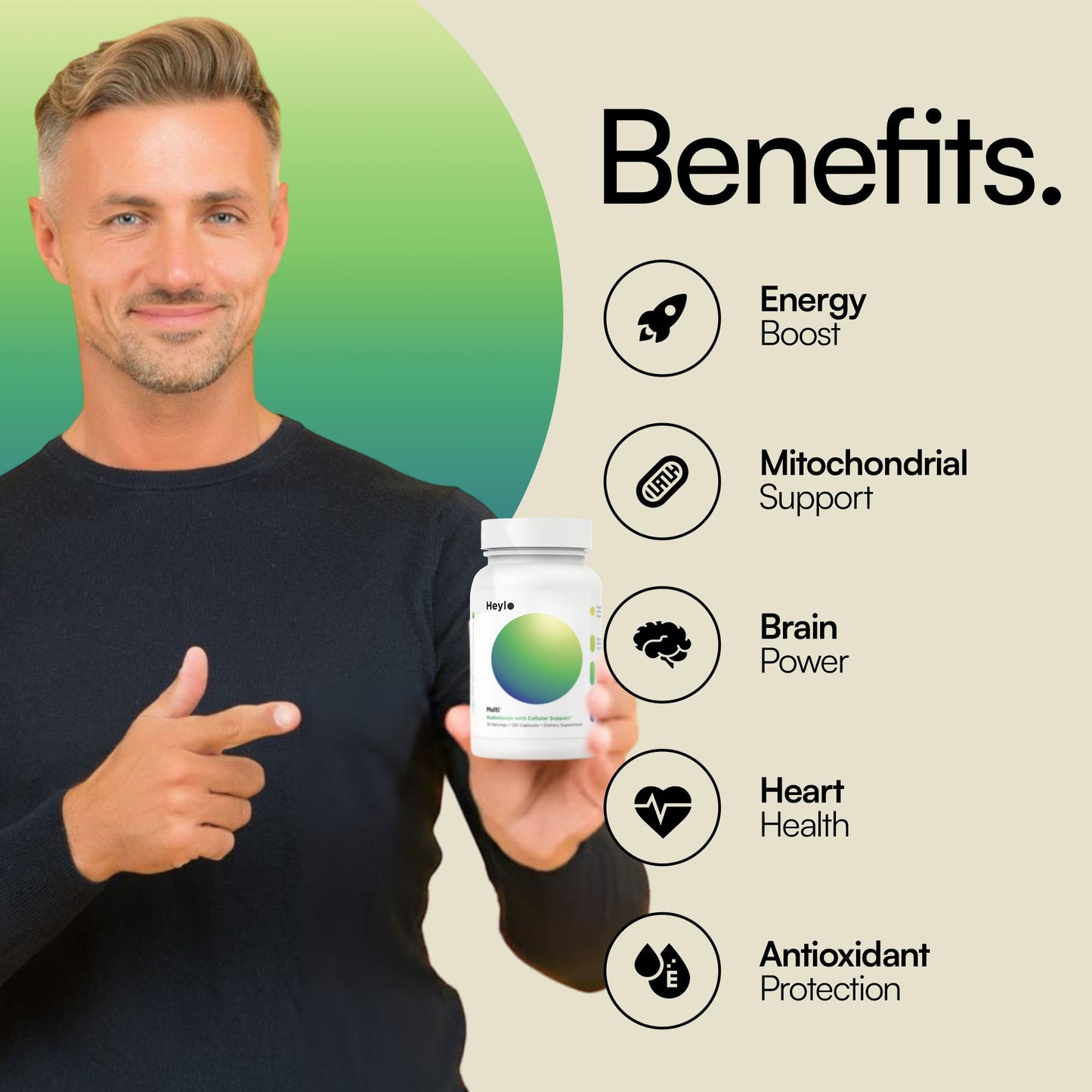 Heylo Multi+ Advanced Multivitamin Supplement – Boosts Energy, Enhances Immune Support, Provides Antioxidant Protection, Promotes Detoxification - PrimeBioHealth - canada supplements