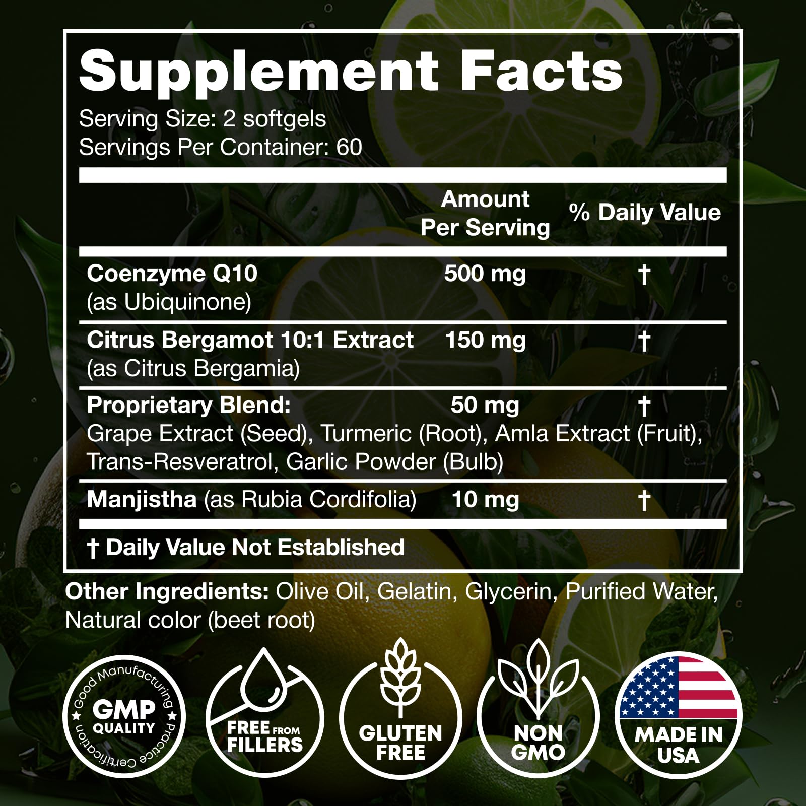 High Absorption CoQ10 500MG - Co Q 10 Supplement 120 Softgels for Heart Health&Energy Production - Enhanced CoQ10 Nutritional Supplements with Coenzyme Q10 - PrimeBioHealth - canada supplements