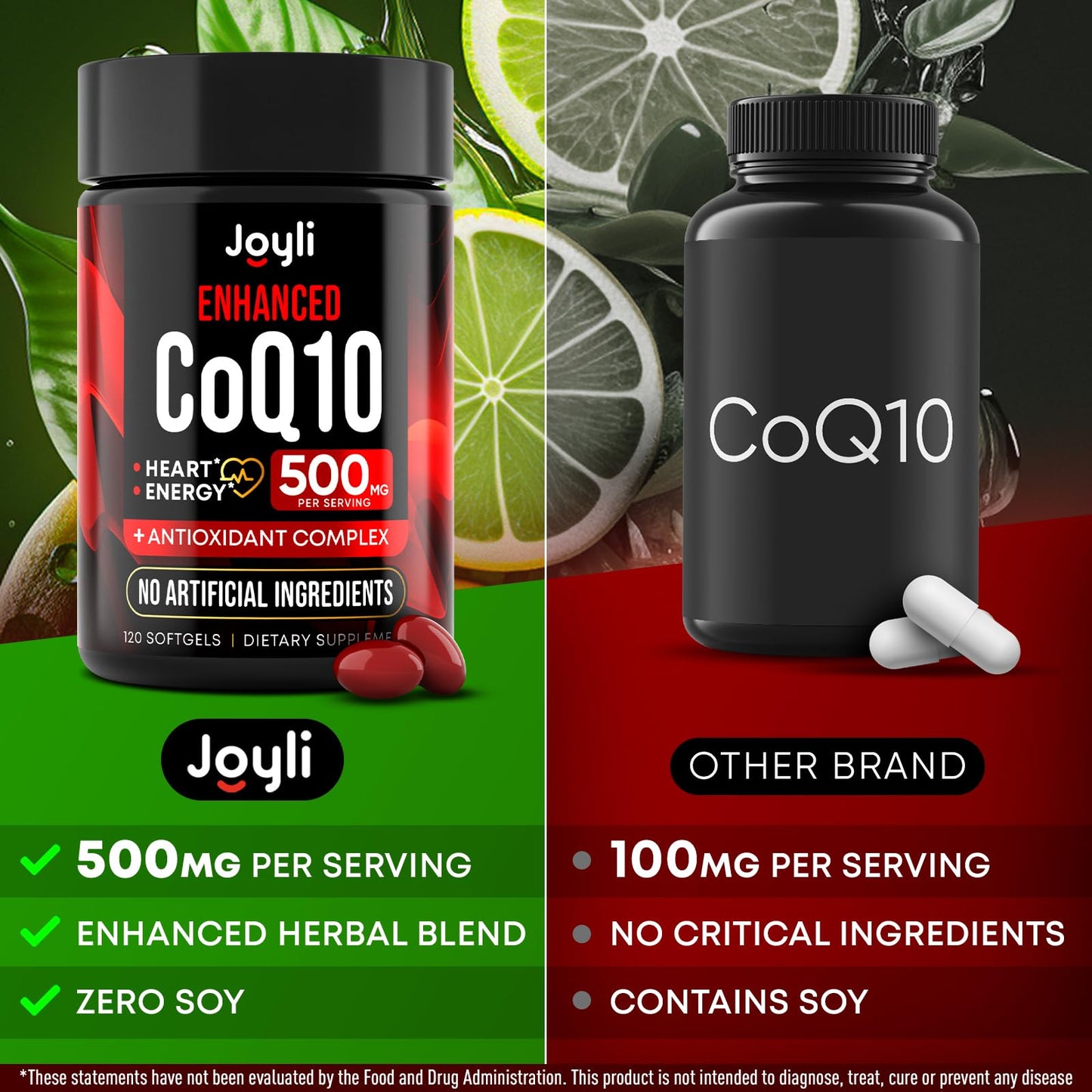 High Absorption CoQ10 500MG - Co Q 10 Supplement 120 Softgels for Heart Health&Energy Production - Enhanced CoQ10 Nutritional Supplements with Coenzyme Q10 - PrimeBioHealth - canada supplements