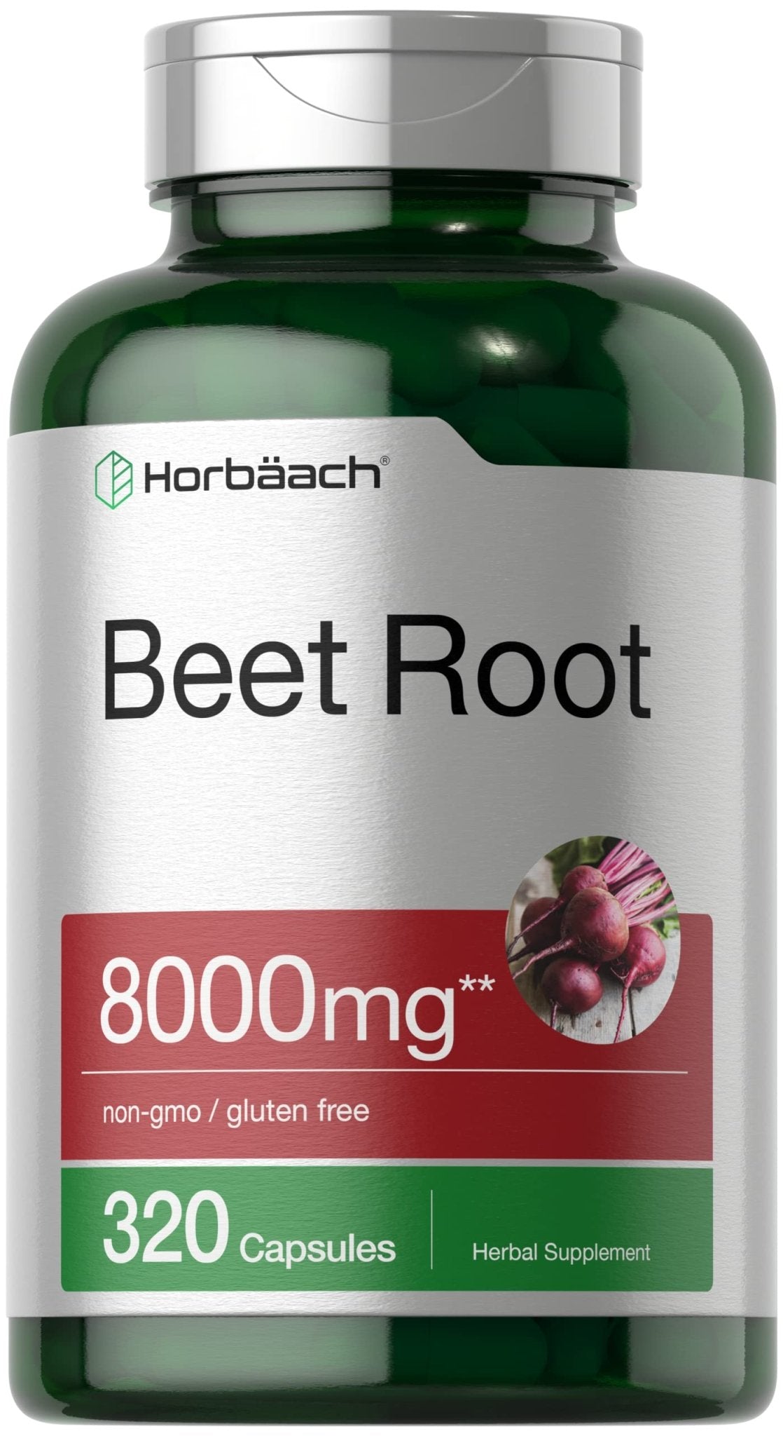 Horbäach Beet Root Powder Capsules | 320 Pills | Non-GMO, Gluten Free Formula | High Potency Herbal Extract Supplement - PrimeBioHealth - canada supplements
