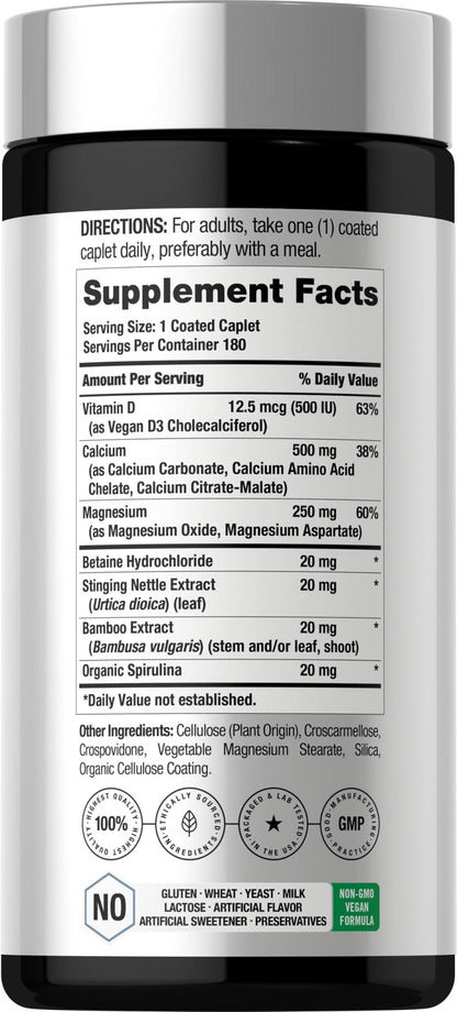 Horbäach Calcium Magnesium D3 | 180 Coated Caplets | Supports Bone Density | Supplement for Men and Women - PrimeBioHealth - canada supplements
