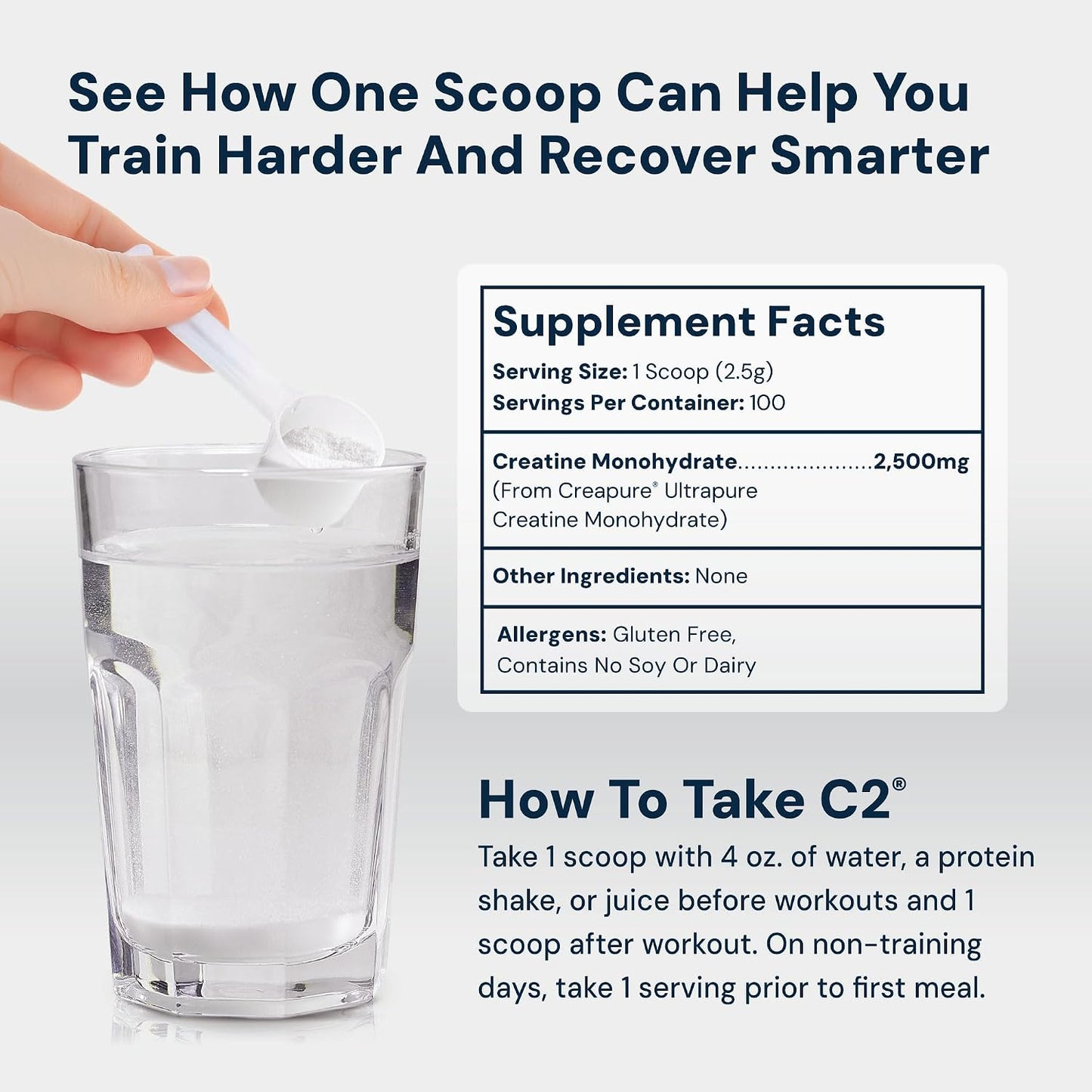 HPN C2 Creatine Monohydrate for Performance, Recovery, Strength, Working Out, Vegan, Non-GMO, Dairy and Soy Free, Independently Tested, Ultrapure Premium Creapure (100 Servings) - PrimeBioHealth - canada supplements