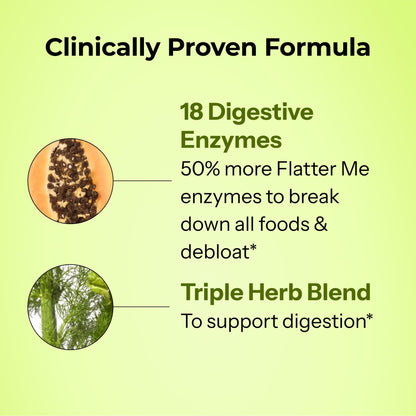 HUM Flatter Me Extra Strength Digestive Enzymes for Women, Men, Digestive Gut Bloating Supplement, Ginger, Peppermint Leaf, Fast Acting Anti Bloat - PrimeBioHealth - canada supplements