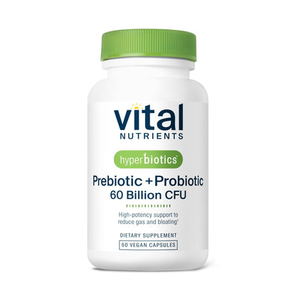 Hyperbiotics Vital Nutrients Prebiotic and Probiotic for Women and Men | 60 Billion CFU | Pre and Probiotics Supports Digestive Health, Constipation, - PrimeBioHealth - canada supplements