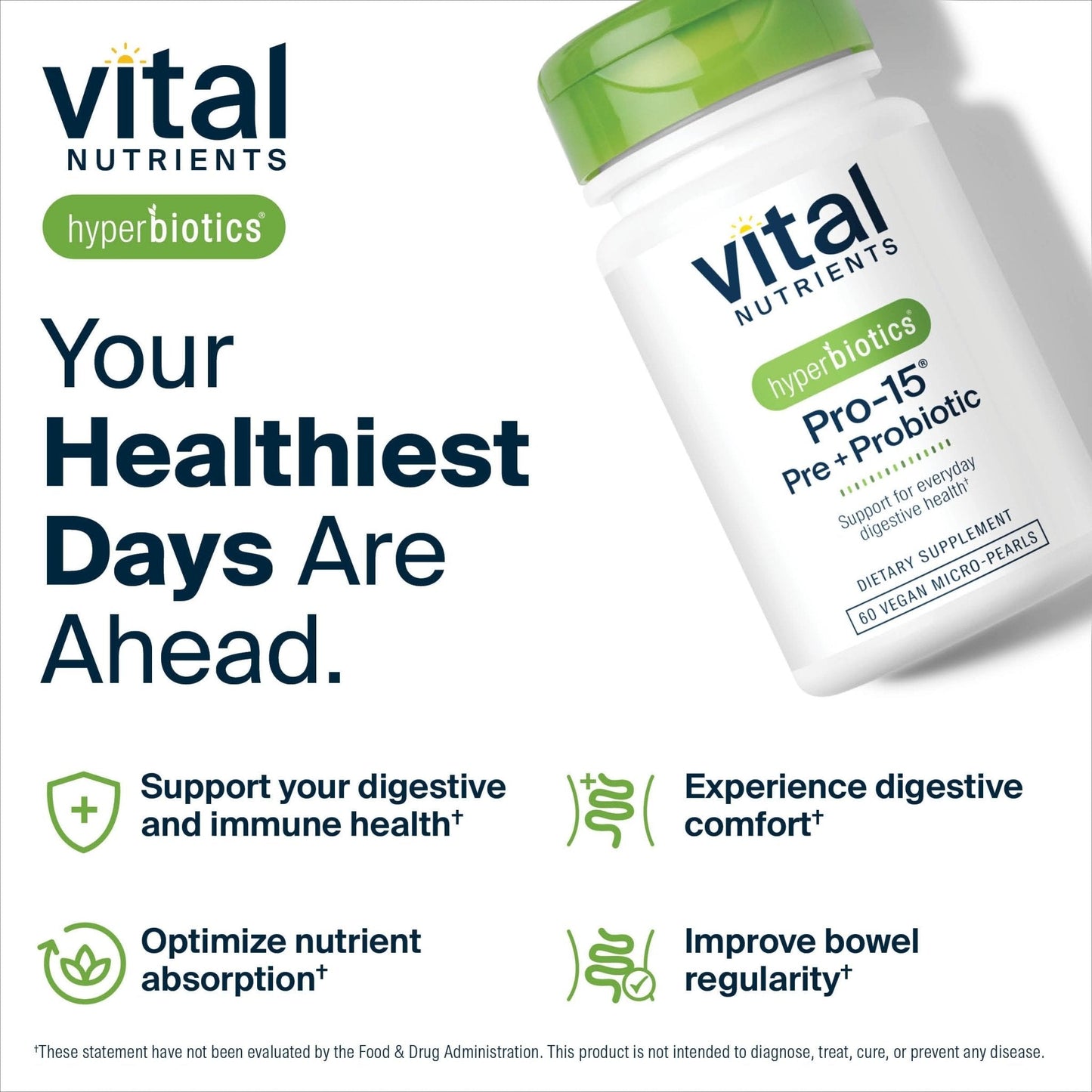Hyperbiotics Vital Nutrients Pro-15 Prebiotics and Probiotics for Women and Men | 15 Science Backed Strains | Supports Occasional Constipation - PrimeBioHealth - canada supplements