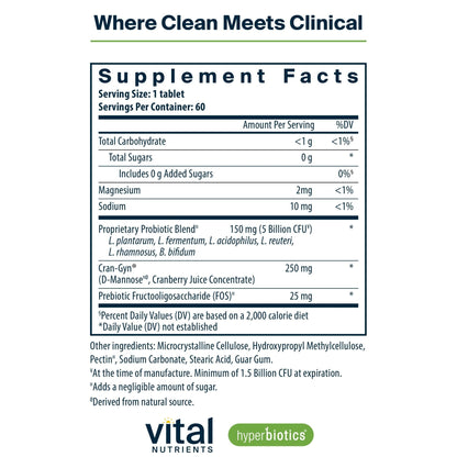 Hyperbiotics Vital Nutrients Pro Women Probiotics for Women | Vaginal Probiotics for PH Balance | Oral Probiotic for Vaginal Health and Urinary Tract Health - PrimeBioHealth - canada supplements