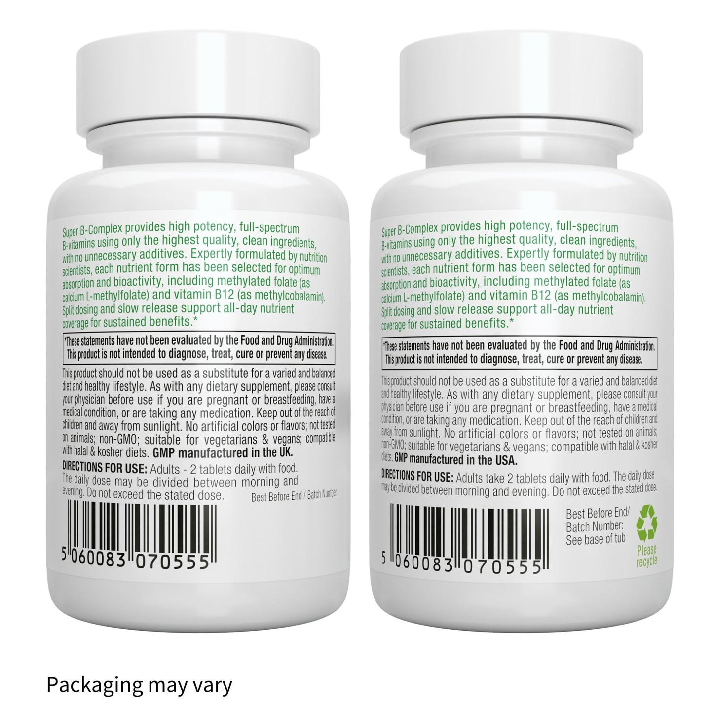Igennus Super B-Complex Methylated B Vitamins - Sustained Release, Clean Label & High Absorption, with 5-MTHF Folate & Methyl B12, Energy, Mood & Cognitive Performance - PrimeBioHealth - canada supplements