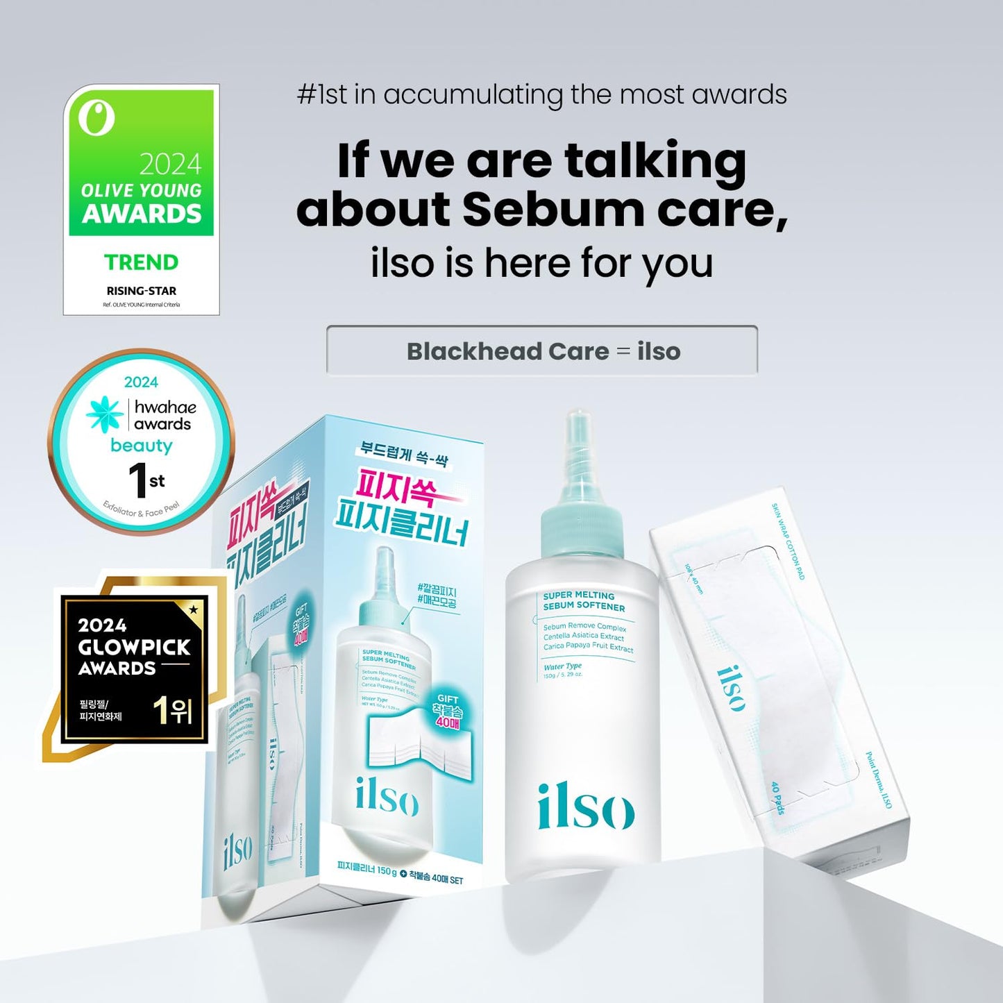 ilso Super Melting Sebum Softener, 5.29 fl oz, with 40 Skin Wrap Cotton Pads included, Pore Cleansing Solution, Blackhead Softener - PrimeBioHealth - canada supplements