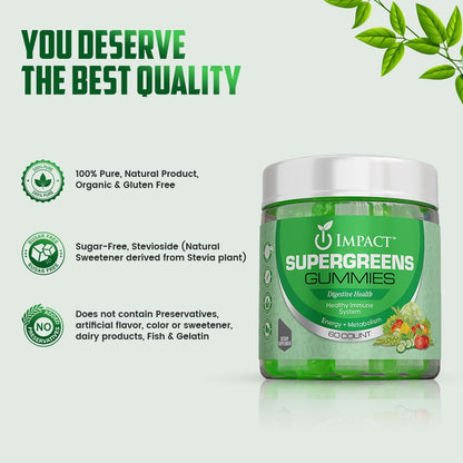 IMPACT Fiber Gummies for Adults, Women & Kids – Supergreens Veggies Daily High Fiber Gummies, for Gut Health & Immunity, Vegetarian Gummy Fiber Supplement, - PrimeBioHealth - canada supplements