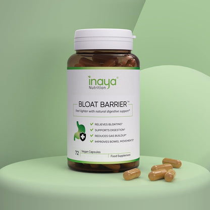 Inaya Nutrition BloatBarrier 72 Capsules - Natural Digestion and Bloating Supplement for Stomach Bloating Relief, Gas Reduction, and Improved Bowel Movements - PrimeBioHealth - canada supplements