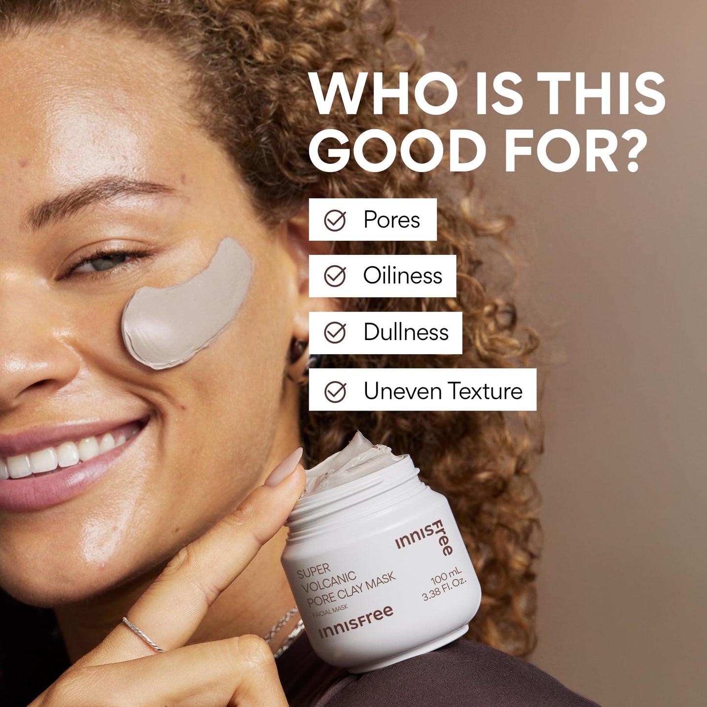 Innisfree Super Volcanic Clay Mask, Premium Korean Skincare with AHA and Natural Clusters for Deep Pore Detox, Gentle Exfoliation, Oil Control - PrimeBioHealth - canada supplements