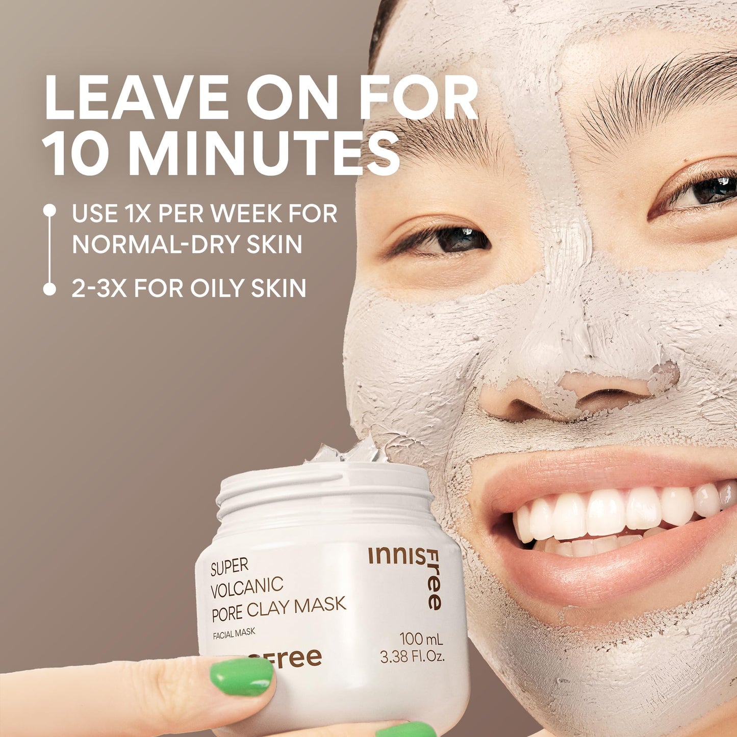 Innisfree Super Volcanic Clay Mask, Premium Korean Skincare with AHA and Natural Clusters for Deep Pore Detox, Gentle Exfoliation, Oil Control - PrimeBioHealth - canada supplements